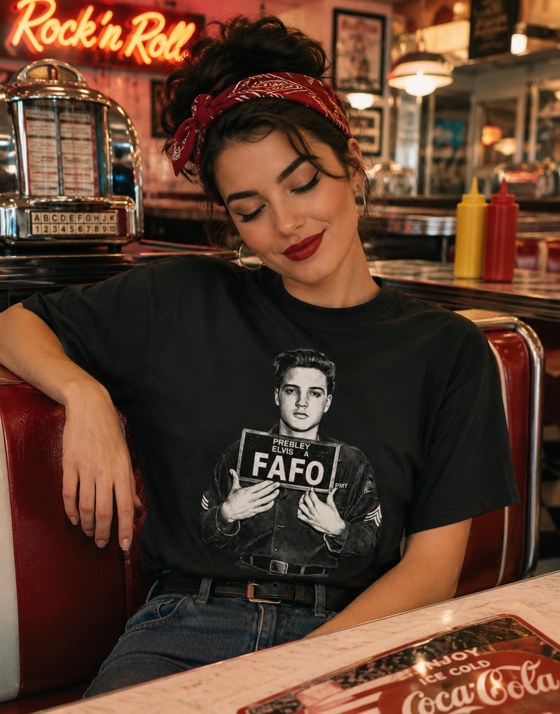 ELVIS FAFO - KING - MUGSHOT TEE