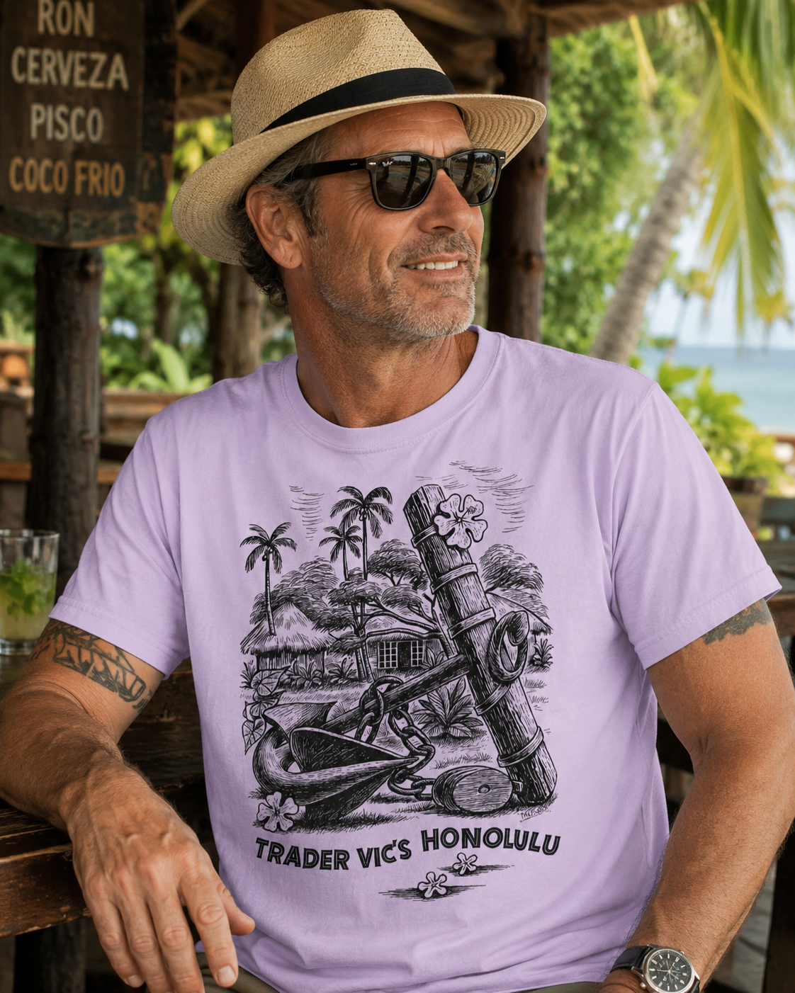 Trader Vic’s Honolulu – Waikiki Harbor Dreams – Vintage Tiki Tee