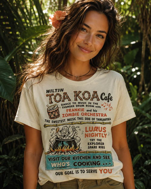 TOA KOA CAFE – Frankie & His Zombie Orchestra – Vintage Luau Tee