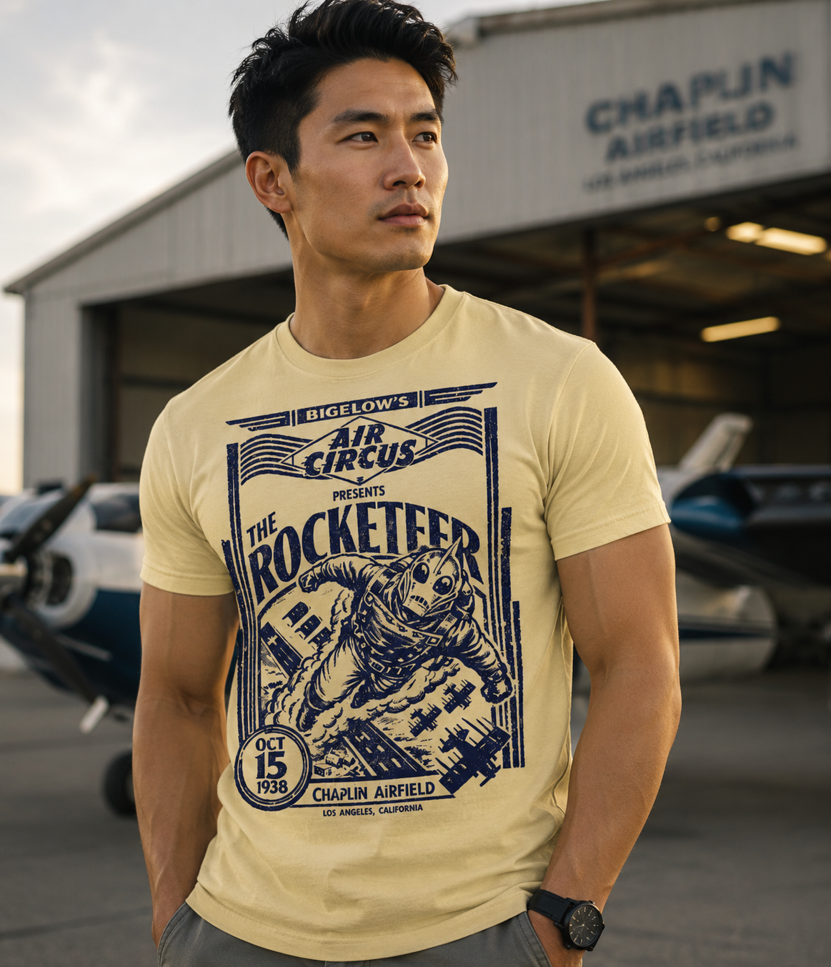 Bigelow’s Air Circus – Rocketeer LA – Vintage Pop Tee