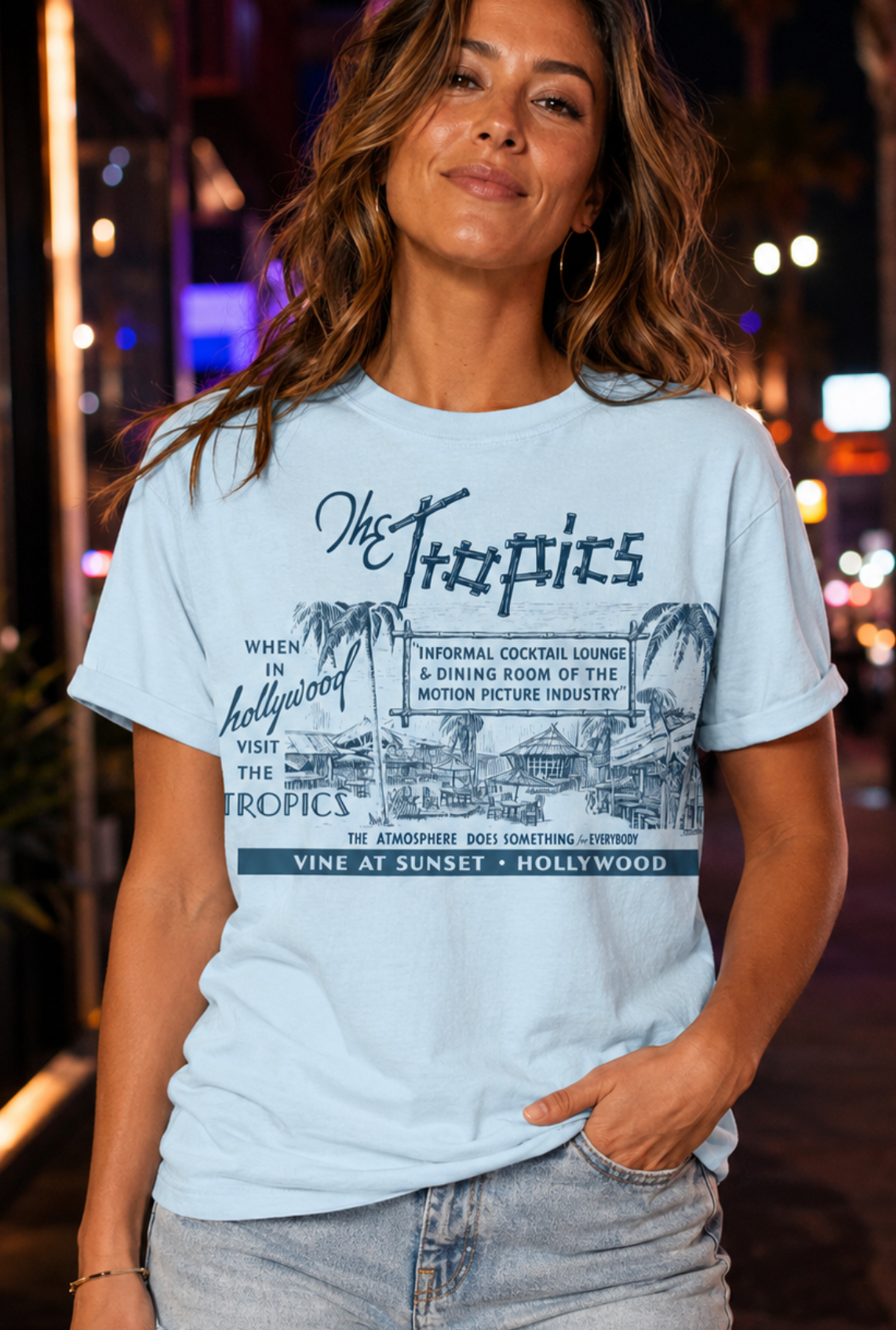 The Tropics - Vine at Sunset Hollywood - Vintage Pre-Tiki Tee