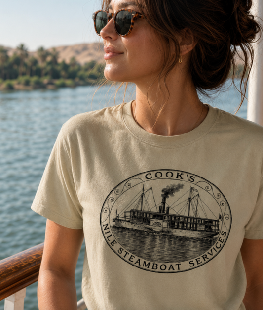 Thomas Cook’s Nile Steamboat Services – Victorian Egypt River Travel – Vintage Tee