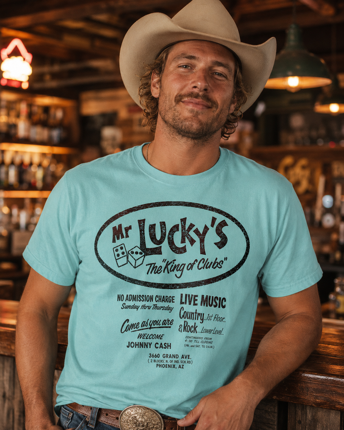 Mr. Lucky’s – “The King of Clubs” – Phoenix Vintage Tee
