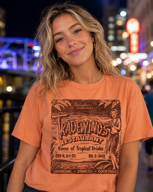 Tradewinds Milwaukee – 1956 Tropical Showplace – Vintage Tiki Tee