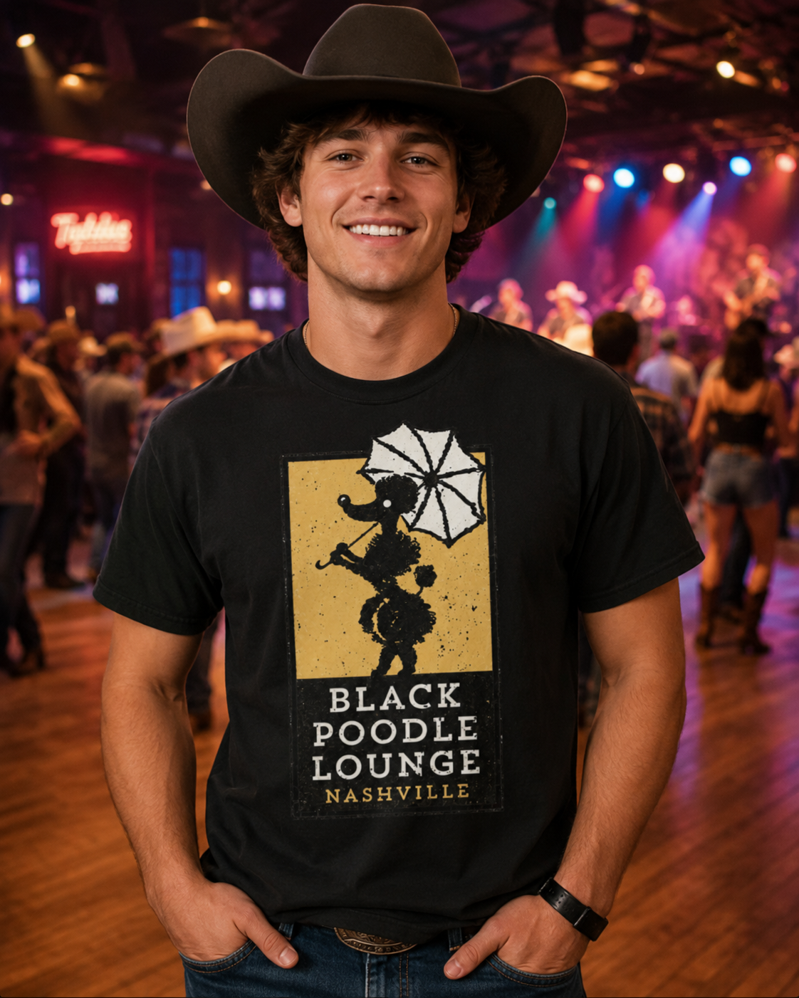 Black Poodle Lounge – Printer’s Alley Nashville – Vintage Tee