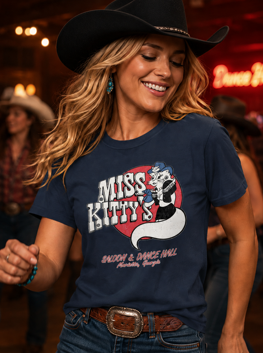 Miss Kitty’s Saloon & Dance Hall – Marietta, Georgia – Vintage Country Dance Tee