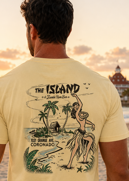 Island Cafe & Zambi Rum Bar - Back Print - Coronado 1938