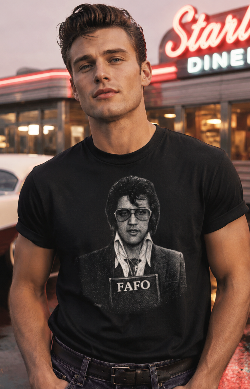 1970 Elvis Mugshot - FAFO Tee
