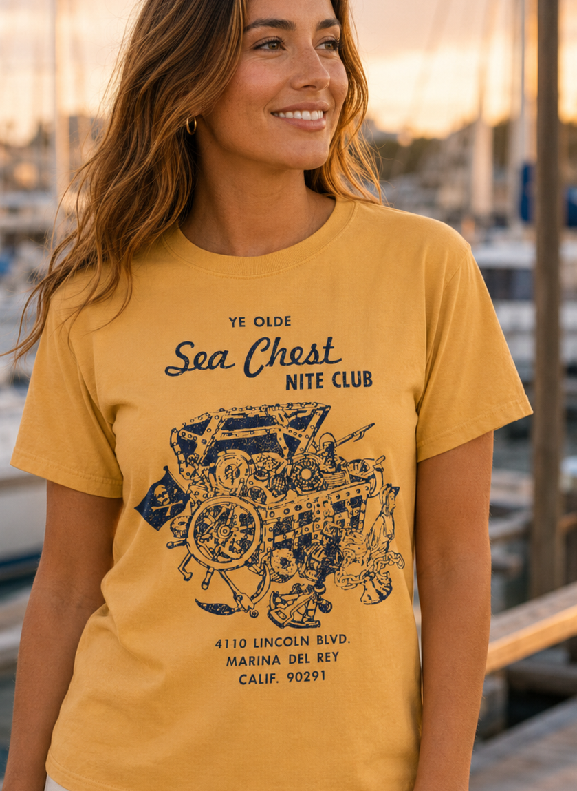 Ye Olde Sea Chest - Marina del Rey Nite Club - Vintage Nautical Tiki Tee